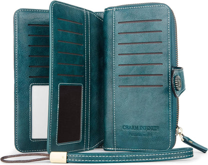 Fashionable Genuine Leather Wristlet Wallet