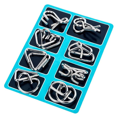 Challenging Metal Ring Puzzle Set Brain Teaser Games