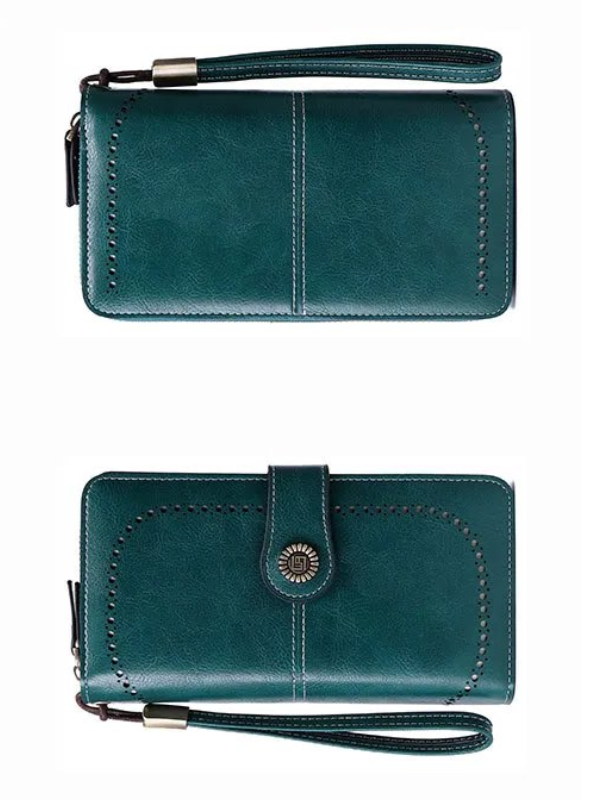 Fashionable Genuine Leather Wristlet Wallet