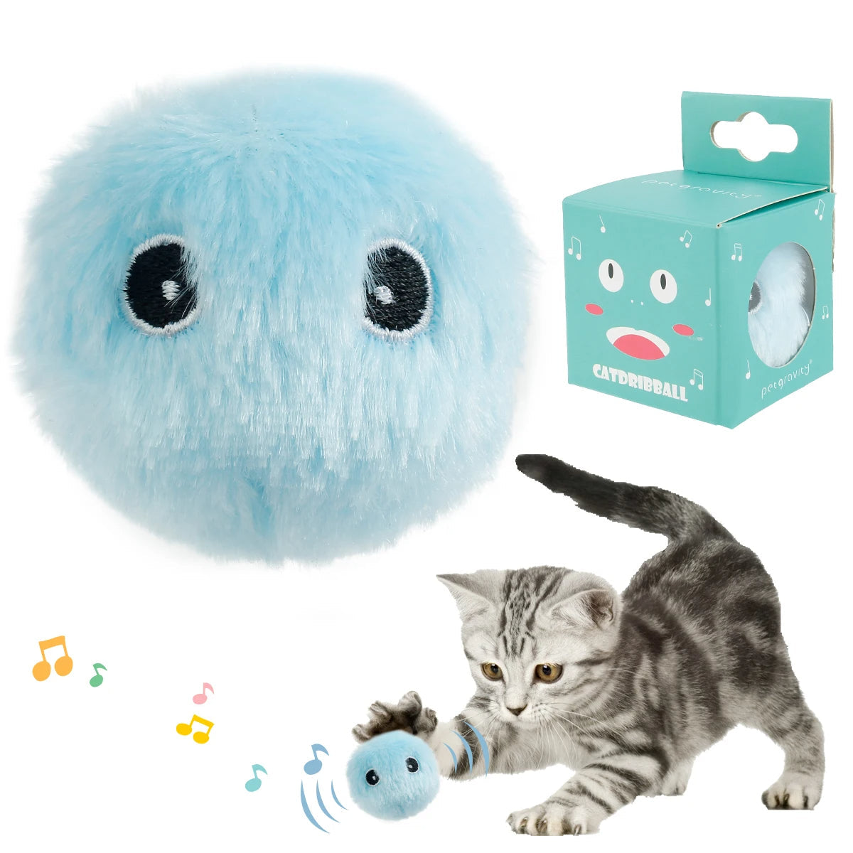 Fun Cat Toy Balls with Realistic Animal Sounds