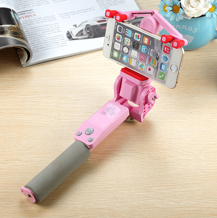Compact Bluetooth Selfie Stick with 360 Rotation