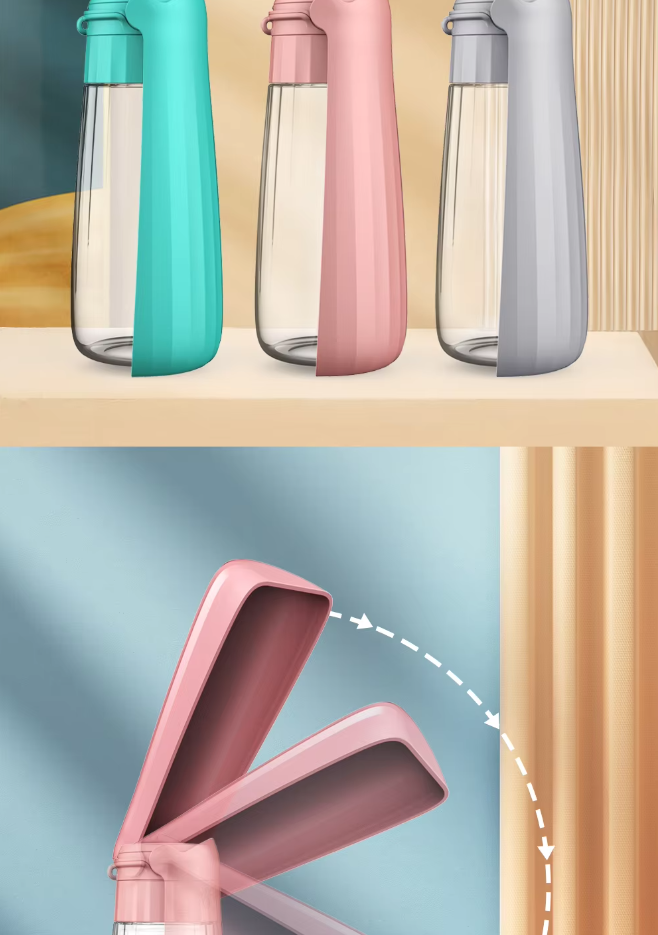 Portable Pet Water Bottle - Leakproof 550ml Travel Cup