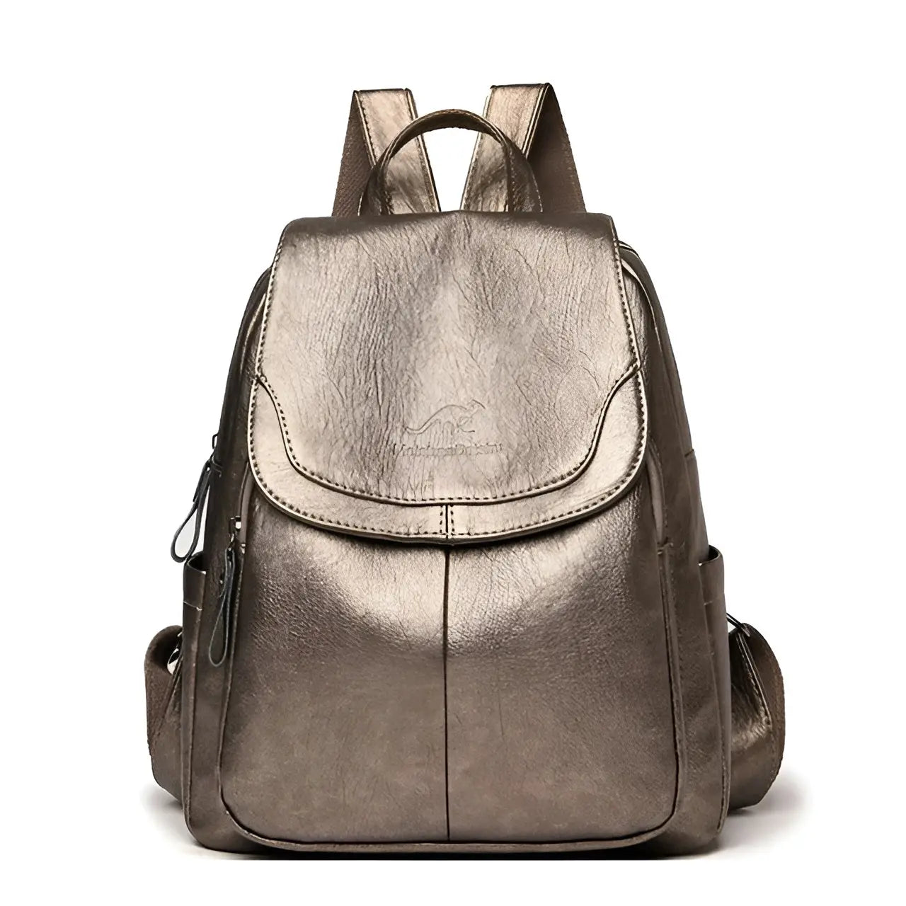 Classic Brown Leather Ladies Backpack