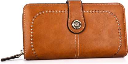 Fashionable Genuine Leather Wristlet Wallet