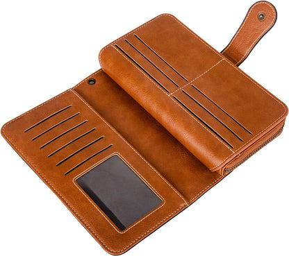 Fashionable Genuine Leather Wristlet Wallet - Befez