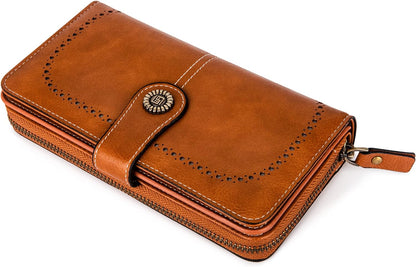Fashionable Genuine Leather Wristlet Wallet