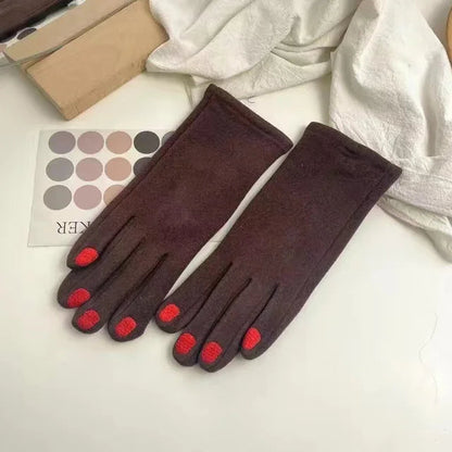 Warm Touch Screen Gloves with Fashion Design