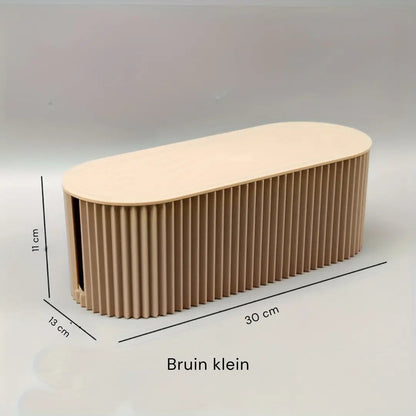 Compact White Desk Cable Organizer Box