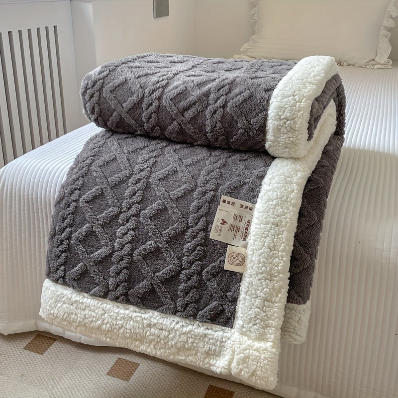 Cozy Double Sided Fleece Throw Blanket