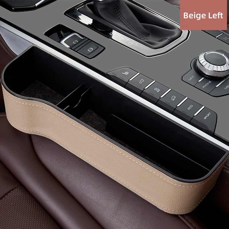 Premium Leather Auto Seat Storage Organizer
