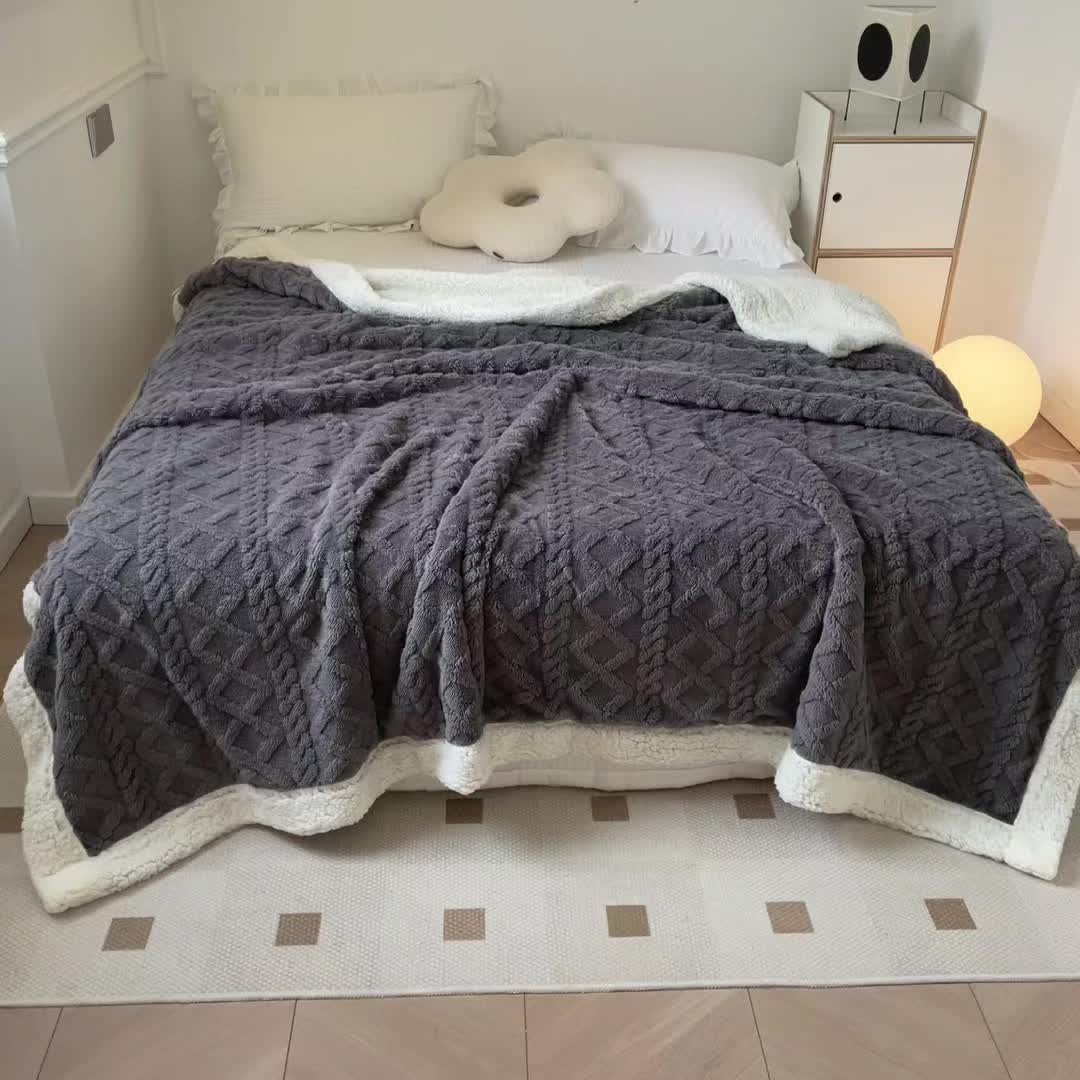 Cozy Double Sided Fleece Throw Blanket