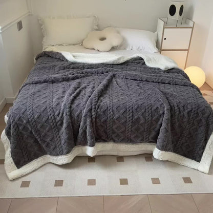 Cozy Double Sided Fleece Throw Blanket