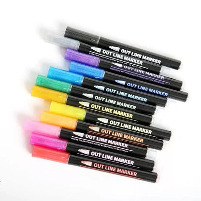 Vibrant Metallic Art Markers Set