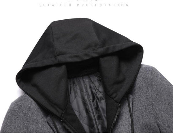 Detachable Hood Parka Coat