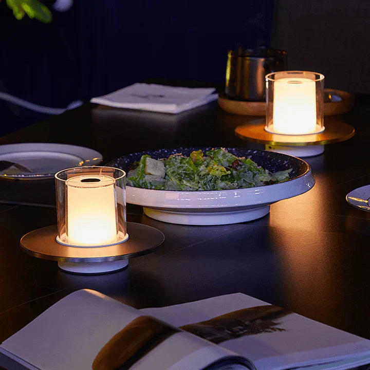 Warm LED Candle Table Lamp