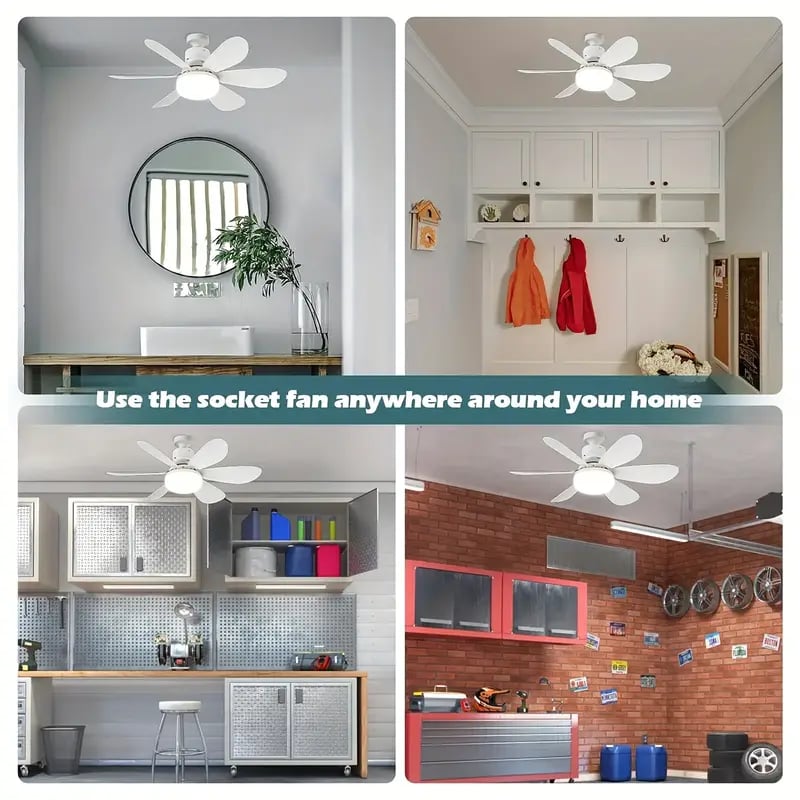 Compact 2-in-1 Ceiling Fan and Light with Remote