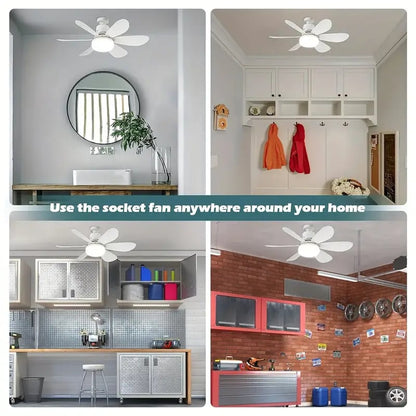 Compact 2-in-1 Ceiling Fan and Light with Remote