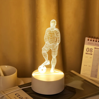 3D Football Table Desk Lamp