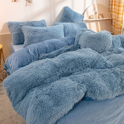 Soft Plush Duvet Cover Set for Cozy Bedding