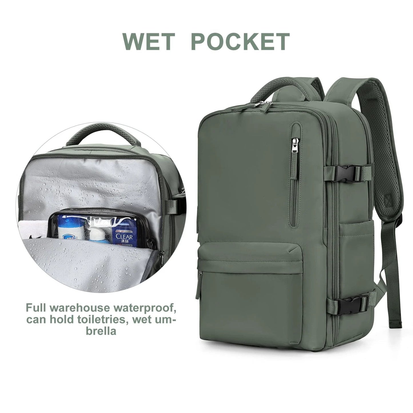 Waterproof Women's Hiking Backpack with USB Port