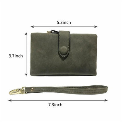 Compact Ladies Leather Fold Wallet