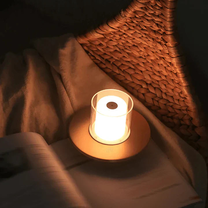 Warm LED Candle Table Lamp