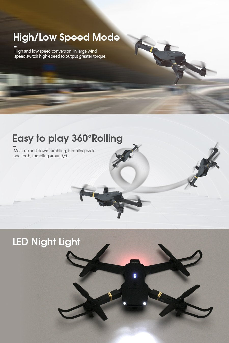 Portable Mini HD Folding Drone With 2MP Camera