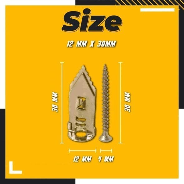 Strong Wall Anchor and Screw Set