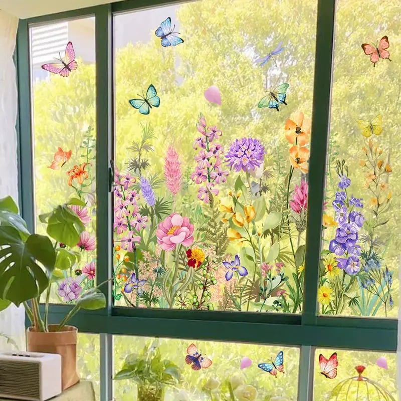 Vibrant Flower Window Decal Sticker