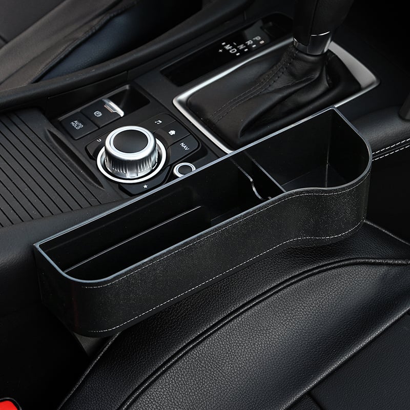 Premium Leather Auto Seat Storage Organizer