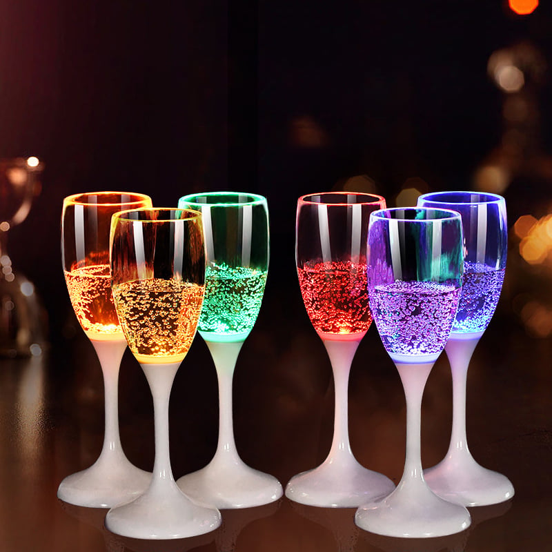 Colorful LED Wine Cups | 6 Color Changing Party Glasses