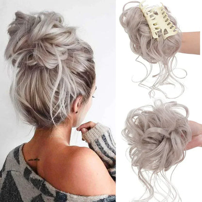 Easy Clip-in Bun for Curly Hair with Volume