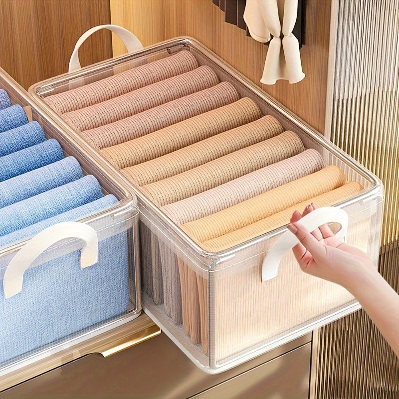 Compact Foldable Storage Containers for Clothes and Books