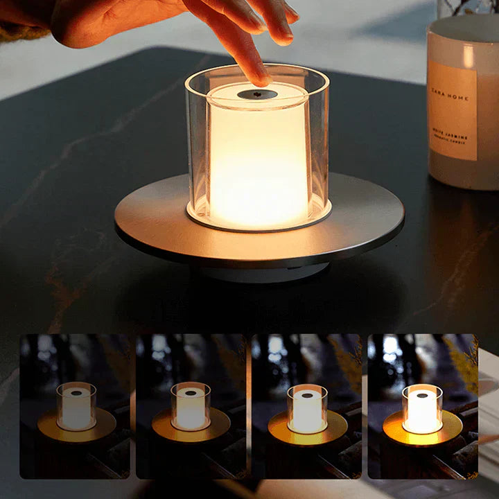 Warm LED Candle Table Lamp