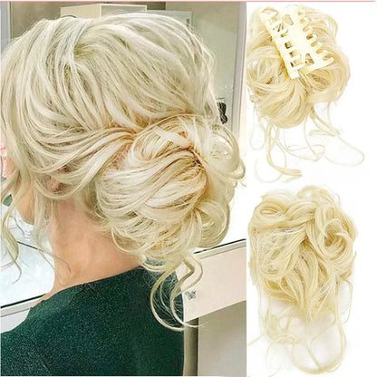Easy Clip-in Bun for Curly Hair with Volume