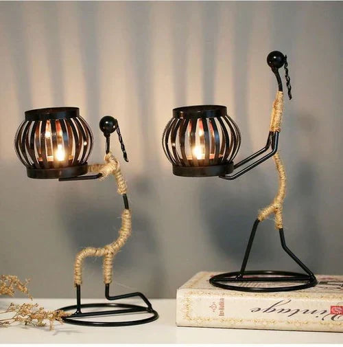 Unique Vintage Metal Candle Holder