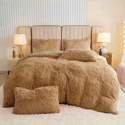 Soft Plush Duvet Cover Set for Cozy Bedding