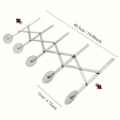 Easy 5 Wheel Pastry Dough Cutter with Handle