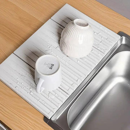 Flexible Silicone Drying Mat for Kitchen Counters