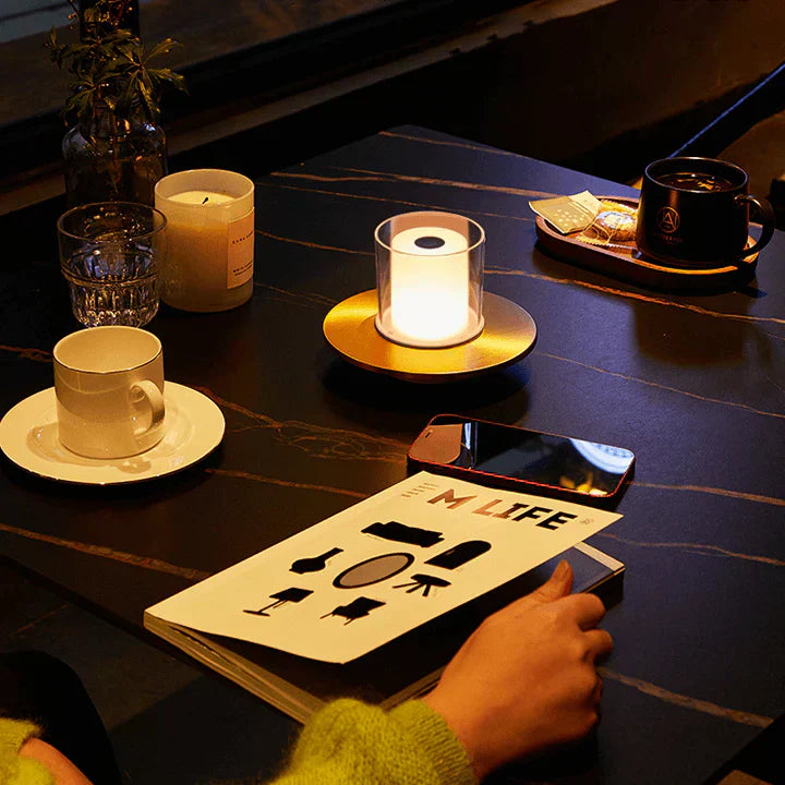 Warm LED Candle Table Lamp