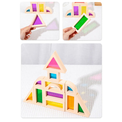 Vibrant Kids Wooden Building Blocks