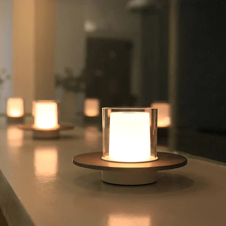 Warm LED Candle Table Lamp