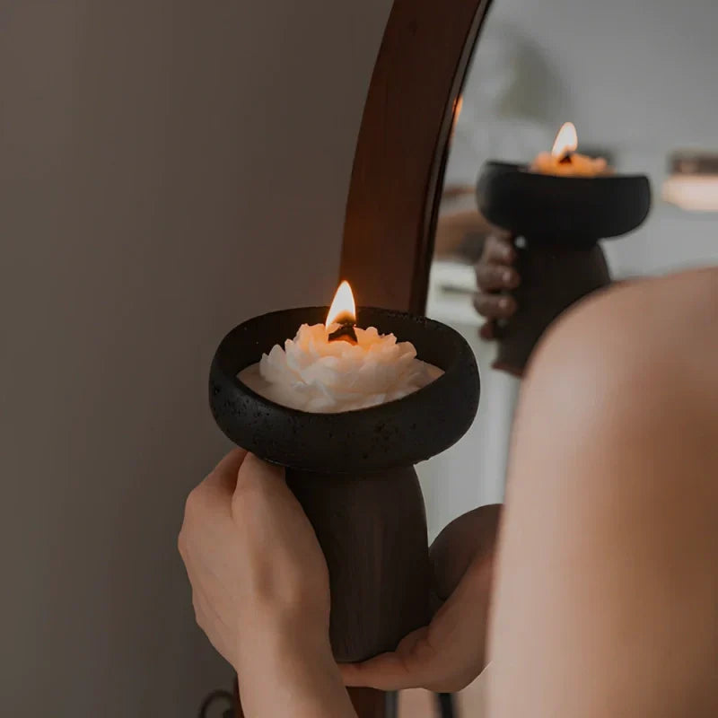 Warm Glow Metal Candle Holder