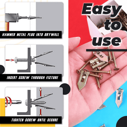 Strong Wall Anchor and Screw Set