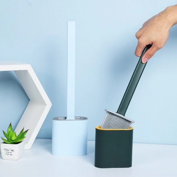 Soft Bristle Toilet Brush with Sanitary Silicone Head - Befez