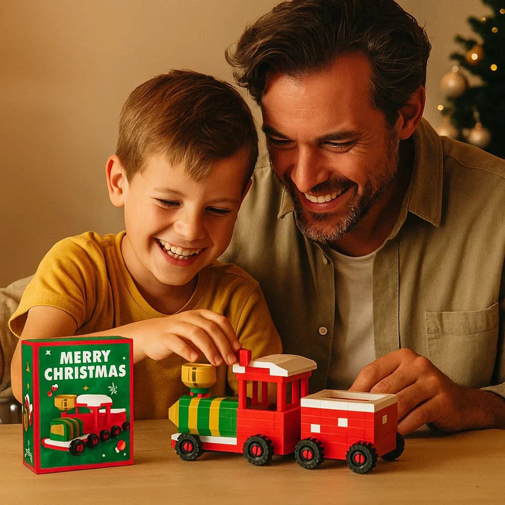 Colorful Kids Christmas Figurine Building Blocks Set