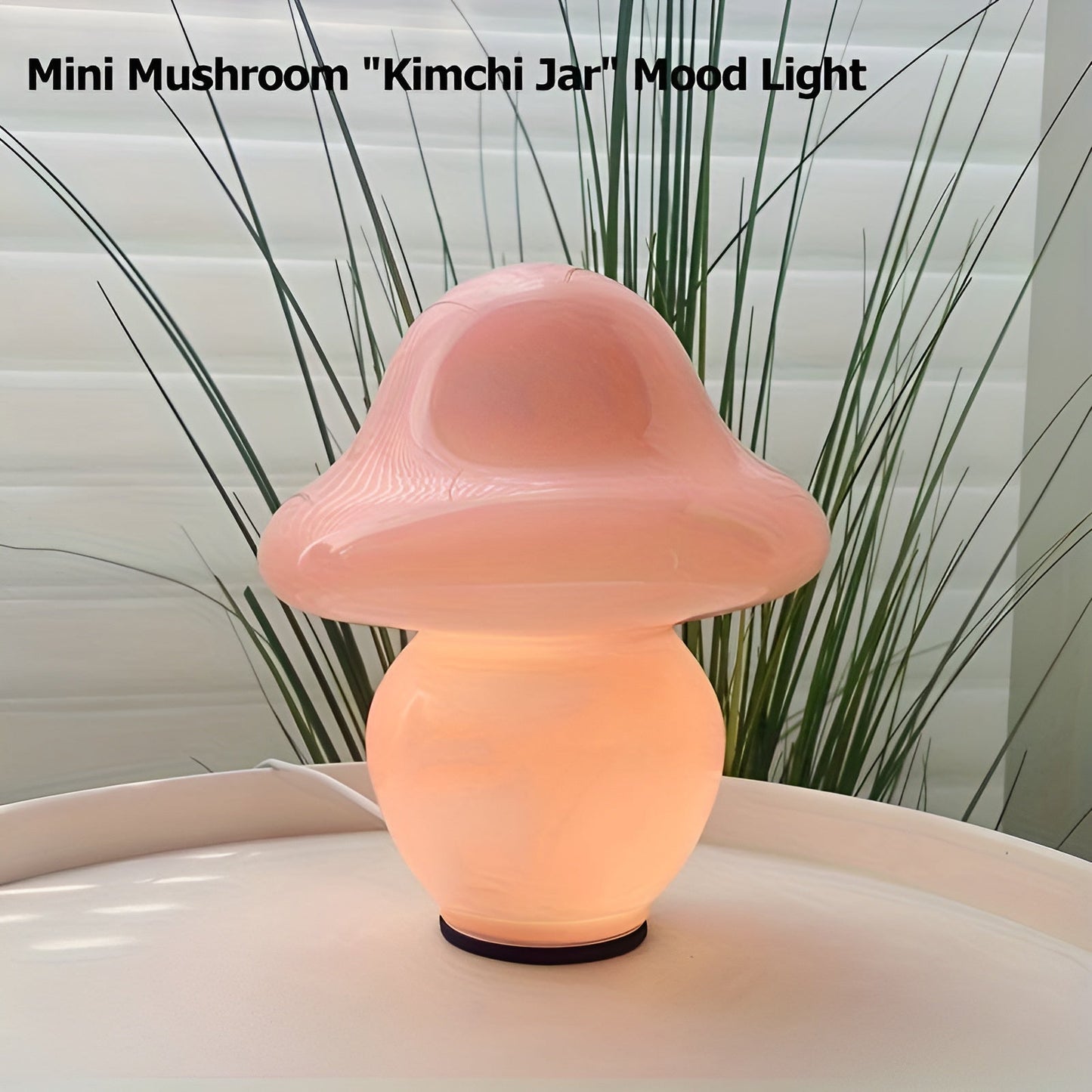 Beautiful Mushroom Glass Table Lamp