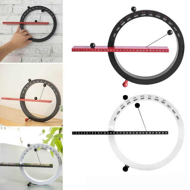 Magnetic Daily Calendar with Erasable Whiteboard Surface
