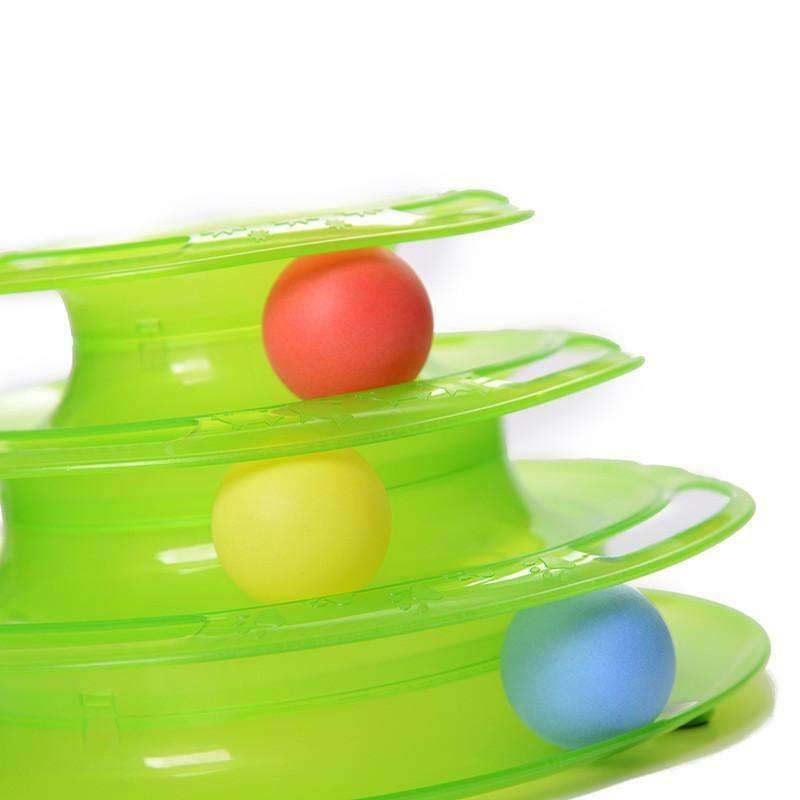 Colorful 3 Level Interactive Cat Tower Toy