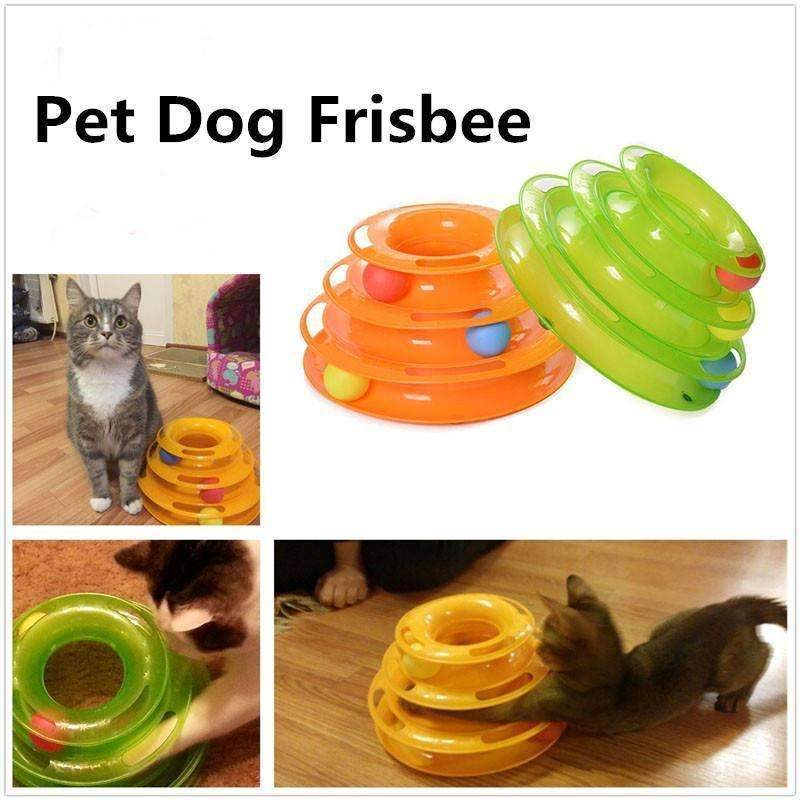 Colorful 3 Level Interactive Cat Tower Toy